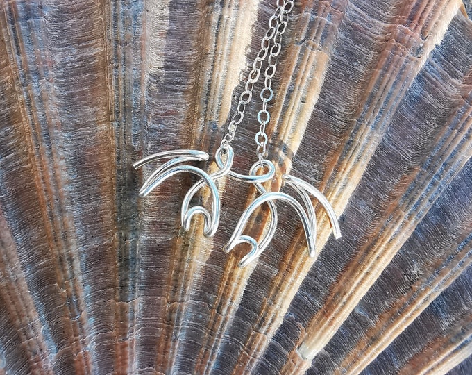 Silver necklace with Cancer pendant, handmade necklace, Cancer zodiac necklace - customizable upon request