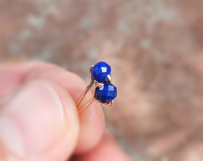 Apatite stud earrings 4 mm | Bright blue gemstone earrings | Ocean Jewelry