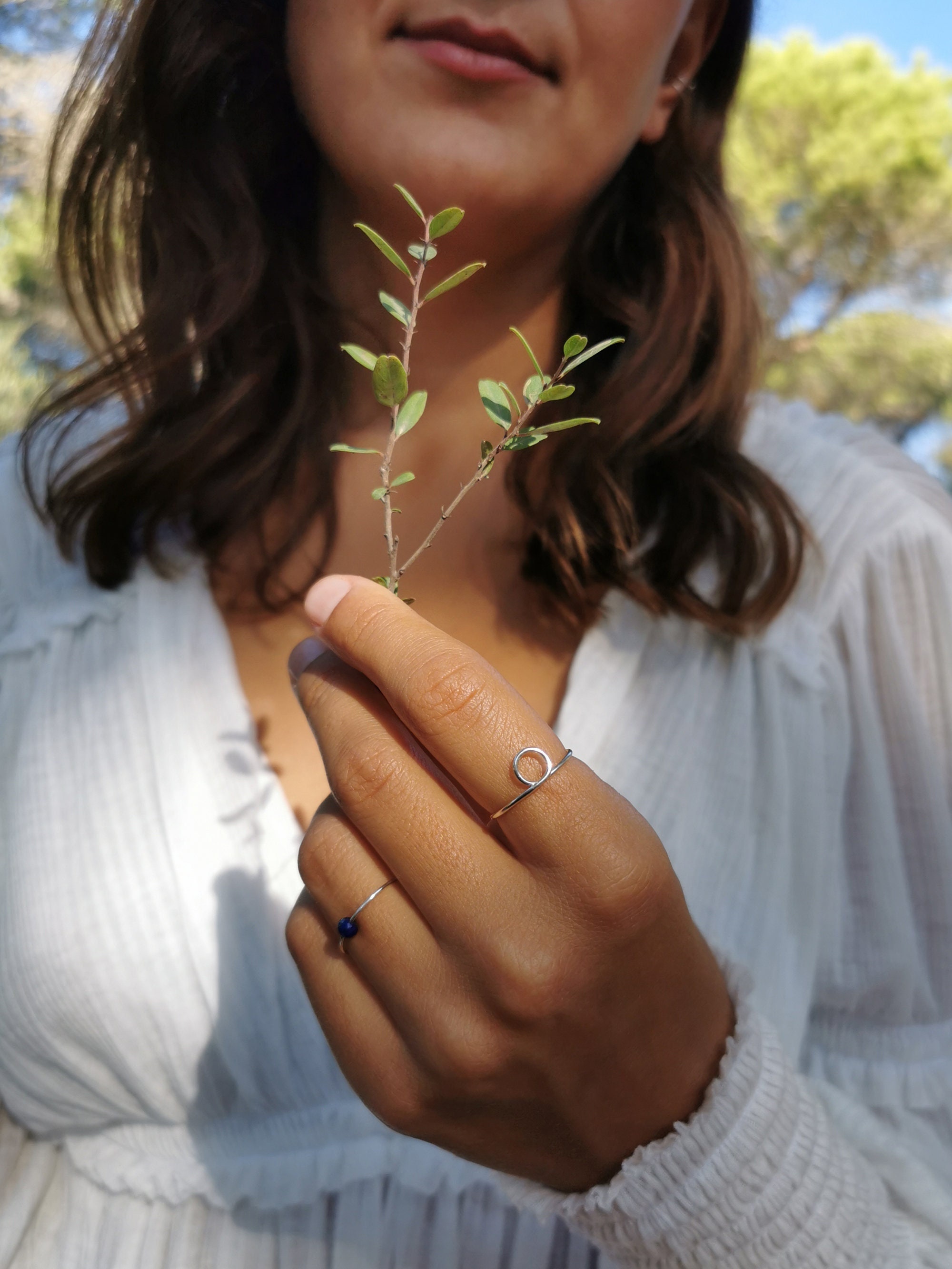 Delicate shop silver ring