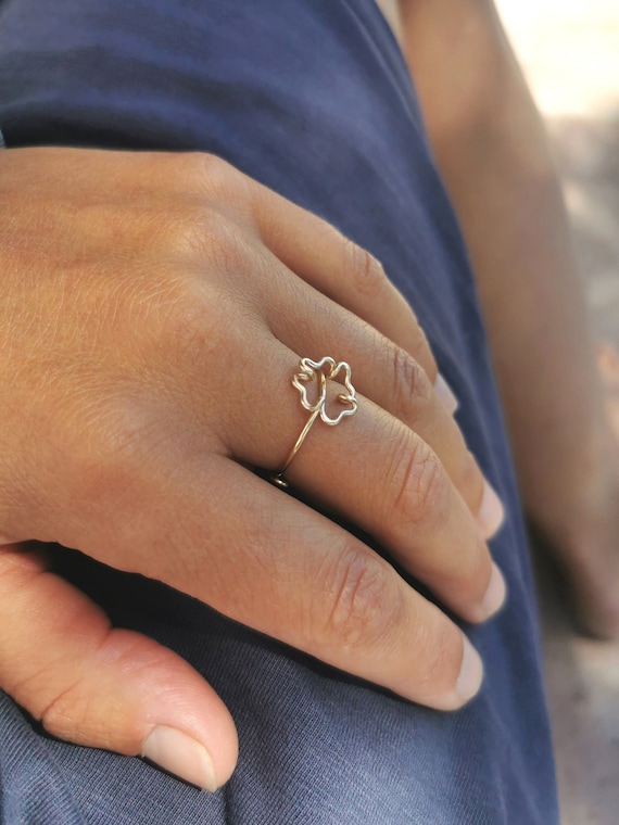 Handcrafted Gold Filled clover ring - the perfect good luck charm