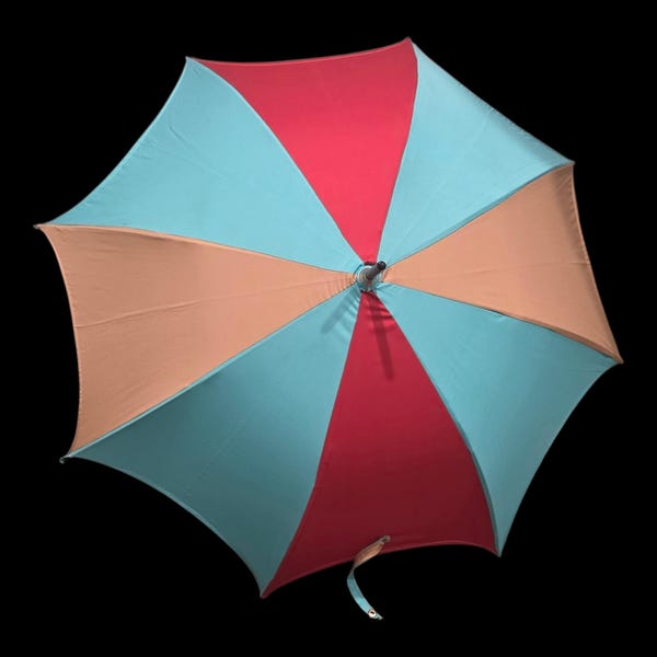 Parasol turquoise en coton fait main