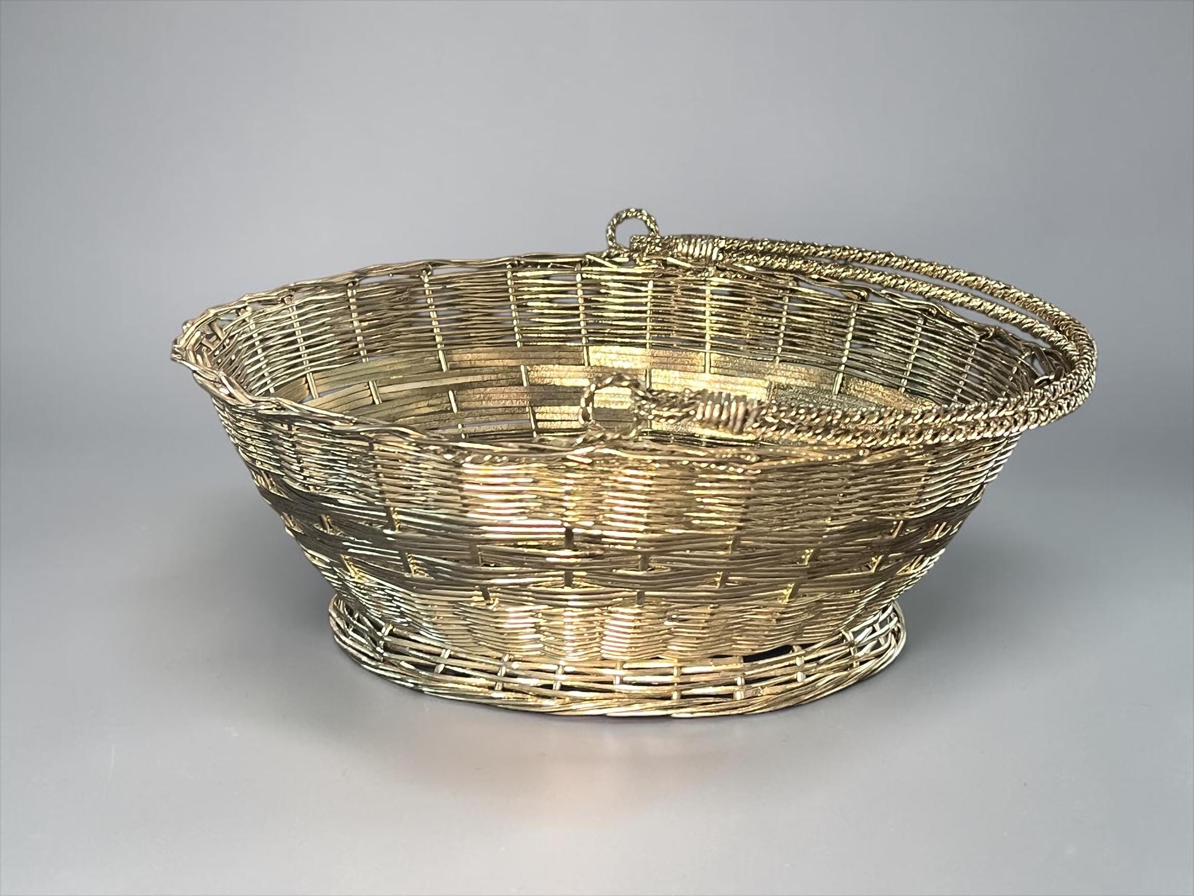 Double Handle Antique Basket - Etsy