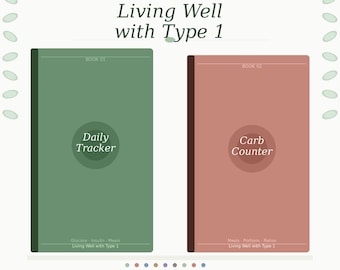 Type 1 Diabetes Workbook Bundle, Complete T1D Management Kit, 6 Printable PDFs + Interactive Digital Editions