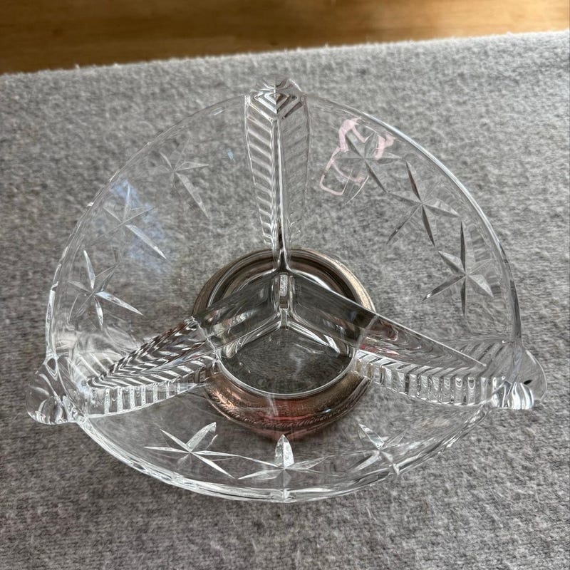 Glass Bowl Silver Base - Etsy