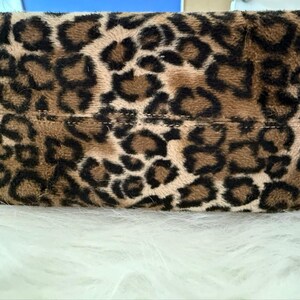 Brighton Vintage Leopard Faux Fur Braided Leather Strap Shoulder Bag Y2K image 5