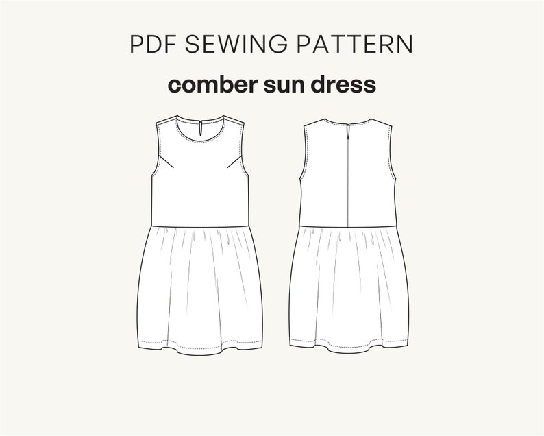 PDF Sewing Pattern Comber Sun Dress Etsy