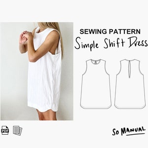 PDF Sewing Pattern  |  Simple Shift Dress