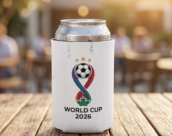 World Cup 2026 Soccer Can Cooler, Canada USA Mexico Football Tournament