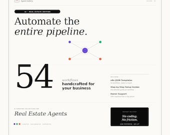 n8n Real Estate Automation Templates | 54 AI Workflows for Realtors | Lead Follow-Up Kit