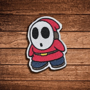 Shy Guy Mario Nintendo Embroidered Iron-On Patch