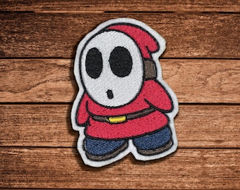 Shy Guy Mario Nintendo Embroidered Iron-On Patch