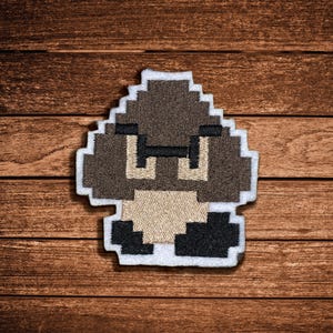 8-bit Goomba Mario Nintendo Embroidered Iron-on Patch