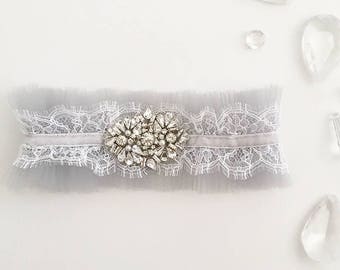 No. 49 Adjustable Garter, Wedding Garter, Bridal Garter, Something Blue, Lace Garter