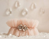 No.1, Vintage Garter, Wedding Garter, Tulle, Rhinestone, Custom Garter, One of a Kind