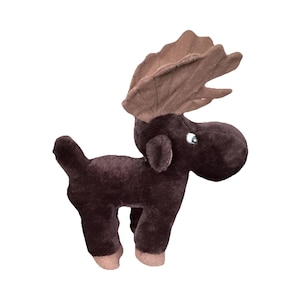 Vintage OST INTERNATIONAL INC. Moose Stuffed Animal Plush Toy Brown Tan 14-24 in