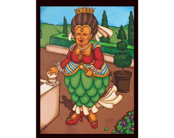 Whimsical Queen Illustration Poster | Fine Art Poster