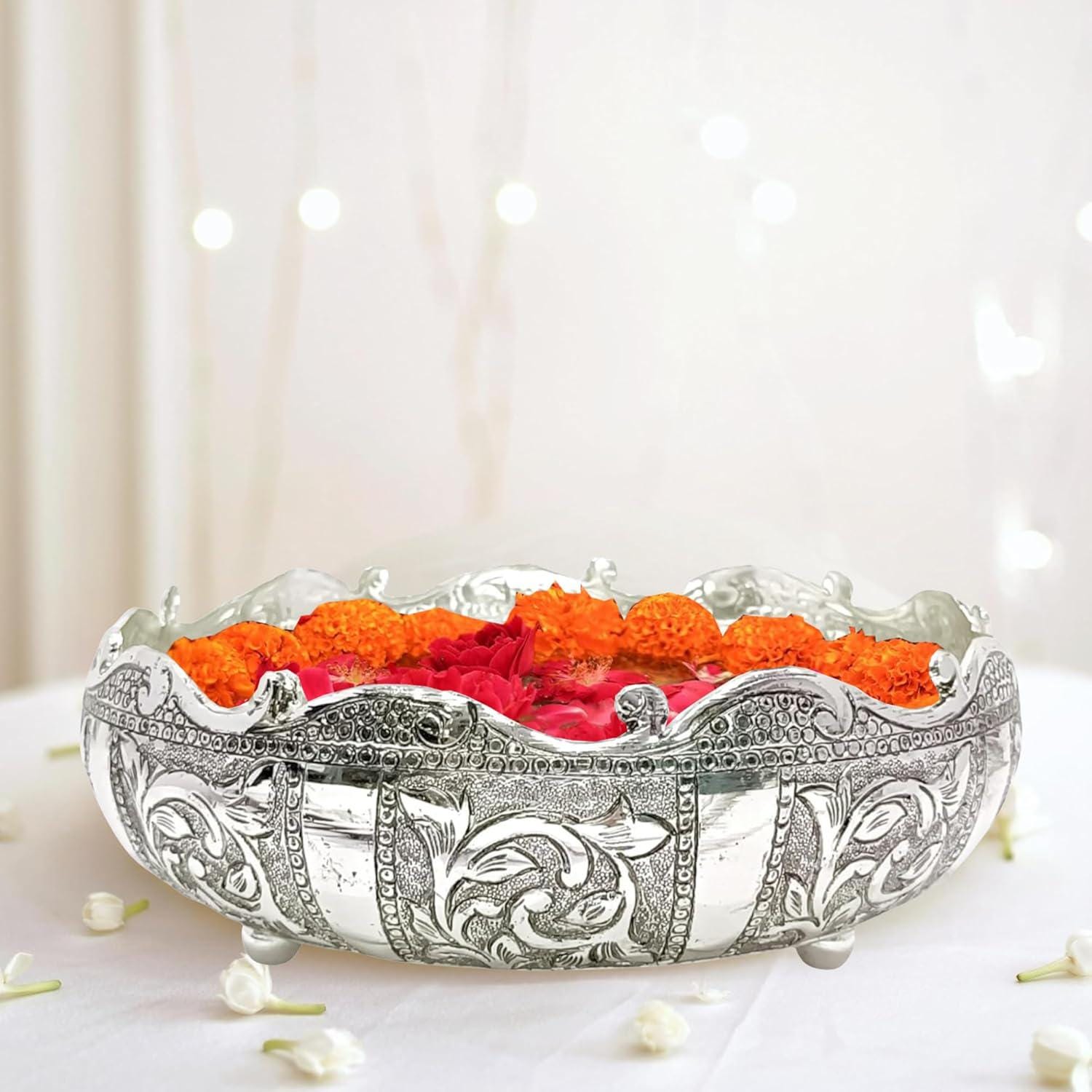 Ciotola E Cucchiaio In Argento Tedesco – Set Elegante In Velluto, Ideale Come Regalo Per Anniversari, Matrimoni E Occasioni Speciali (Ciotola 8,9 Cm, Cucchiaio 10,2 Cm)