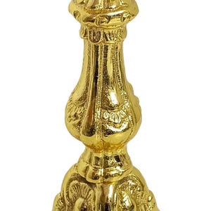 French Taper Gold Candlestick Holder - Vintage Brass Candle Stand for Home Décor, Wedding Centerpiece, Elegant Table Accent