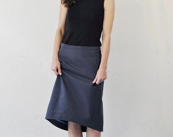 pencil skirt, business skirt, blue, size S