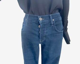 Y2K Dark Denim Hudson Five-Pocket Jeans Three Quarter Length Women's Waist Size 29