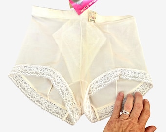 Faja de control superior color blanco/blanco roto vintage, talla M-L, cintura 31/32