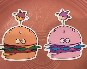 Adesivo a forma di creatura burger