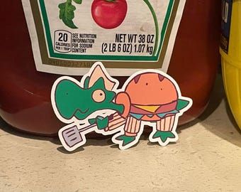 Adesivo per hamburger di tartaruga