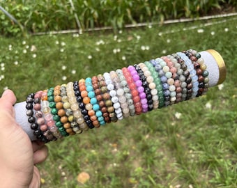 Natural Stone Beaded Bracelet: Elegant Minimalist Wrist Accessory for Everyday Wear