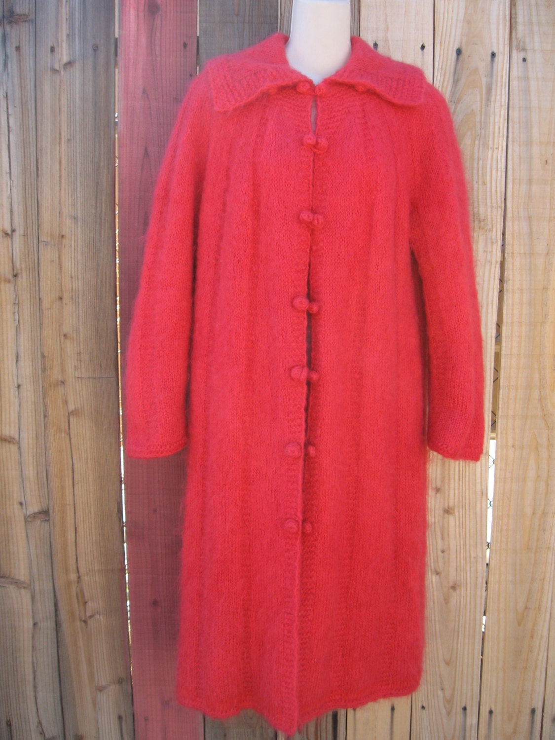Vintage Hilary Radley Women's Full Length Raglan Sleeve Beige Wool