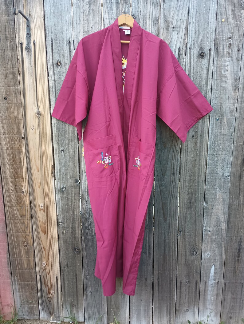 Upper Class Robe Vintage NOS Embroidered Dragon Robe Longevity - Etsy