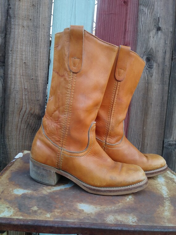 Vintage leather campus boots Landis