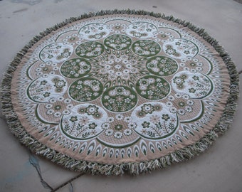 Vintage table covering/rug  Danish modern/Scandinavian round