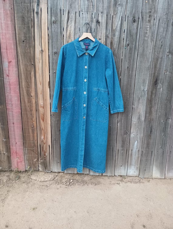 denim duster dress Buy Cotton Duster/dress Denim & Co. Online in India or casual separates for Size:Child-11 Beds & Bedroom Denim jacket Black Turtleneck Dresses |