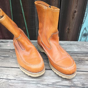 Sears Biltrite pull on moccasin work boots men&#39;s size 9