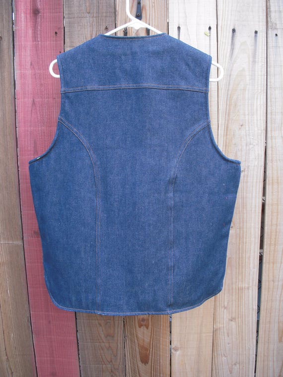 Vintage Wrangler Sherpa lined denim vest - image 4