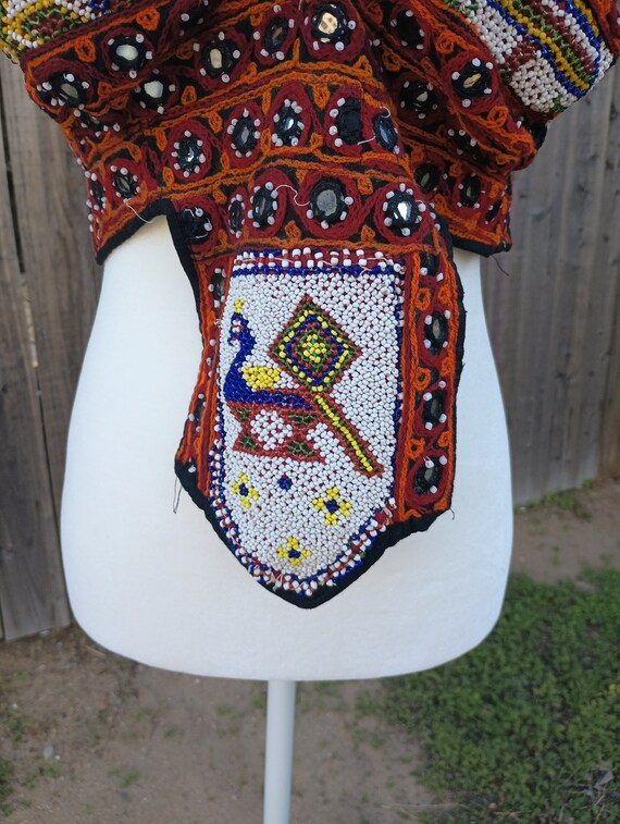 Heavily beaded choli top - image 5