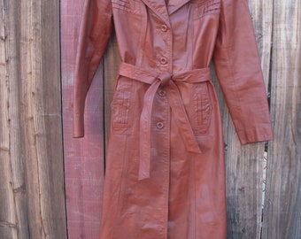 Vintage Long/Trench Coat Leather Ms. Pioneer