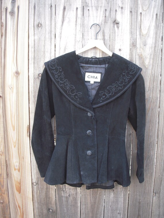 London Red Wool Peplum Jacket
