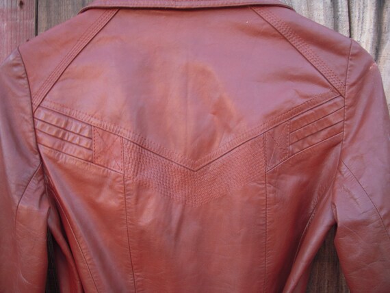 Vintage Long/Trench Coat Leather Ms. Pioneer - image 9