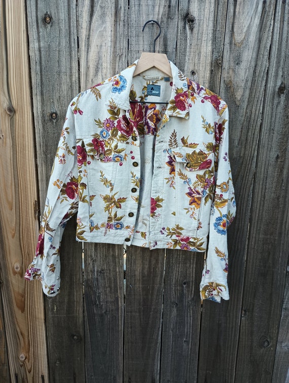 Vintage Liz Claiborne linen jean jacket
