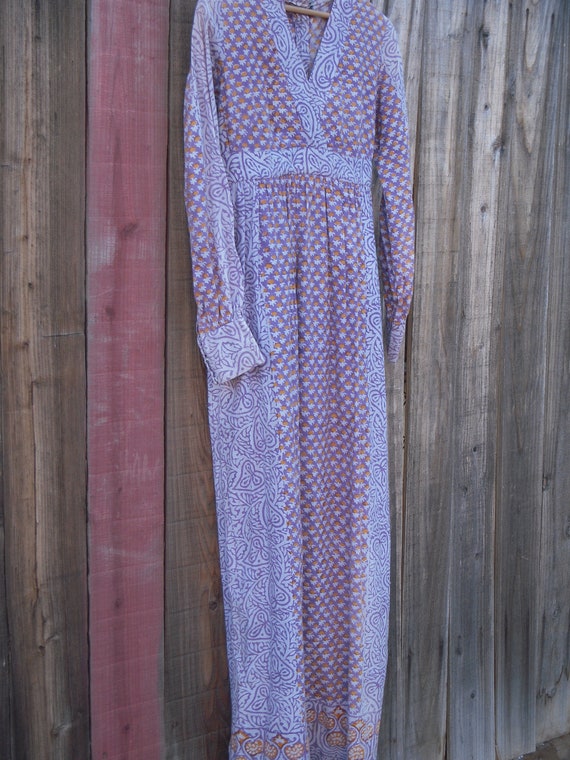 Vintage India Imports cotton gauze Maxi XS - image 9