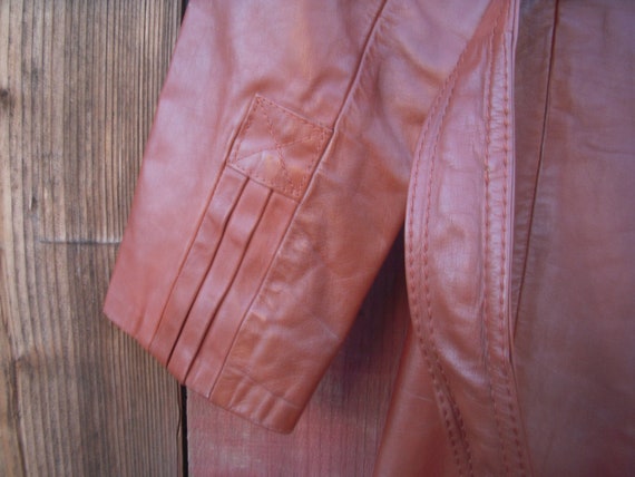 Vintage Long/Trench Coat Leather Ms. Pioneer - image 5