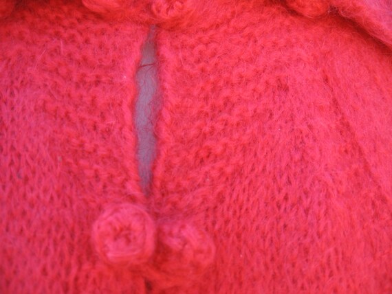 Vintage Full Length hand knit Angora sweater coat… - image 3