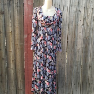 Vintage Prairie/Boho Maxi dress 1970's image 7