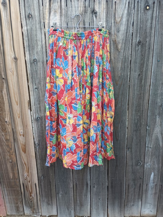 80s cotton maxi skirt Gem