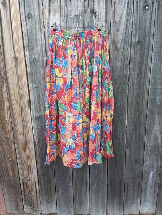 Vintage cotton gauze maxi skirt