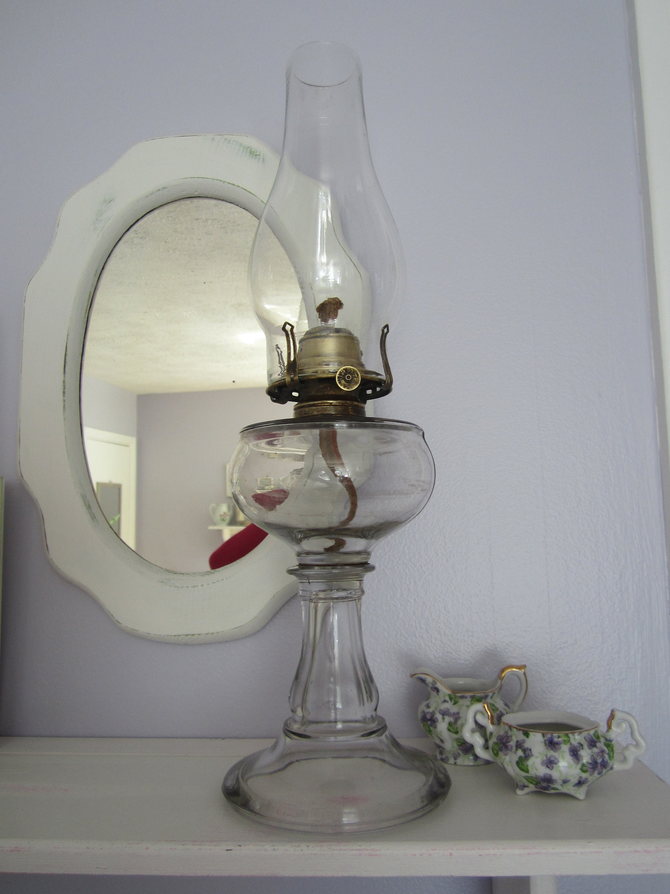 Vintage/Antique Glass Oil Lamp Scovill Mfg. Co Queen Anne No 2 Etsy