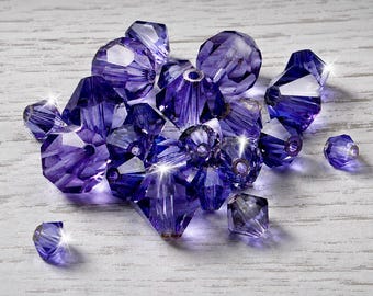 Authentic Swarovski® Tanzanite Crystal Designer Mix – 26 Pieces