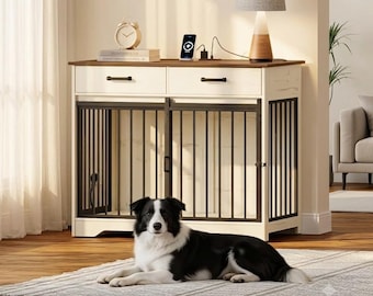 Wooden Crate Furniture for Dog  | Luxury Dog Kennel Side Table