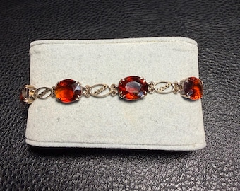 Antique 1930’s Art Deco Garnet / 9ct Gold Women’s Bracelet